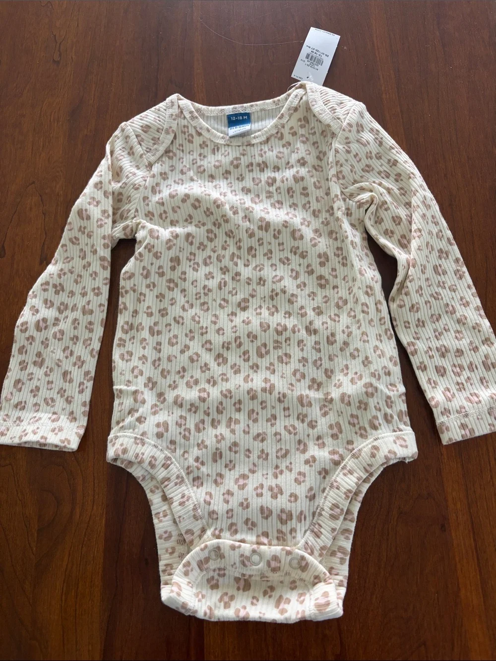 New with tags girls long sleeve ribbed Baby One-Piece size 12-18 months